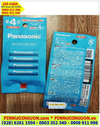 Panasonic EneloopLite BK-4LCD/4H Pin sạc 1.2v AAA680mAh thị trường Nội địa Nhật _chữ Nhật (Vỉ 4viên)